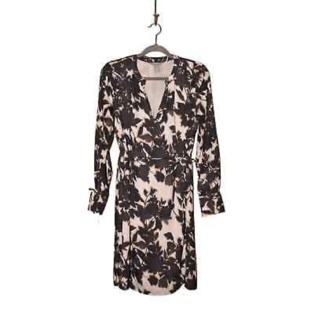 H&M Leaf Print Long Sleeve Dress Sz. Med